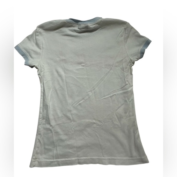 Nike Baby Tee Medium White Blue Y2K Retro Graphic Streetwear Cropped Graphic - Picture 4 of 4